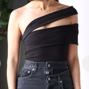 $128 msrp NWT Agolde sliced Bodysuit sz large